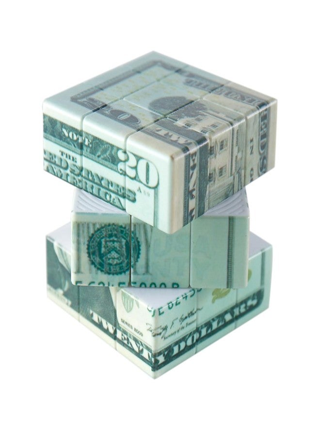 Kugoa Speed Cube 3x3 Ten-Dollar Notes/Bill Back Pattern Magic Cube Puzzle,IQ Games Puzzles Relief Effect Adult Toys,5.6cm/2.2" (20 Dollars) - Image 1
